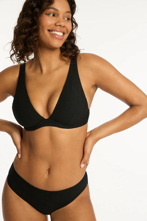 Sea Level Honeycomb Longline Bra Top